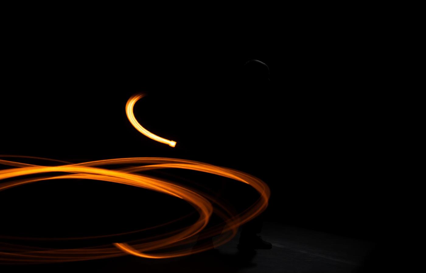 Nun Chuxz in motion, long exposure